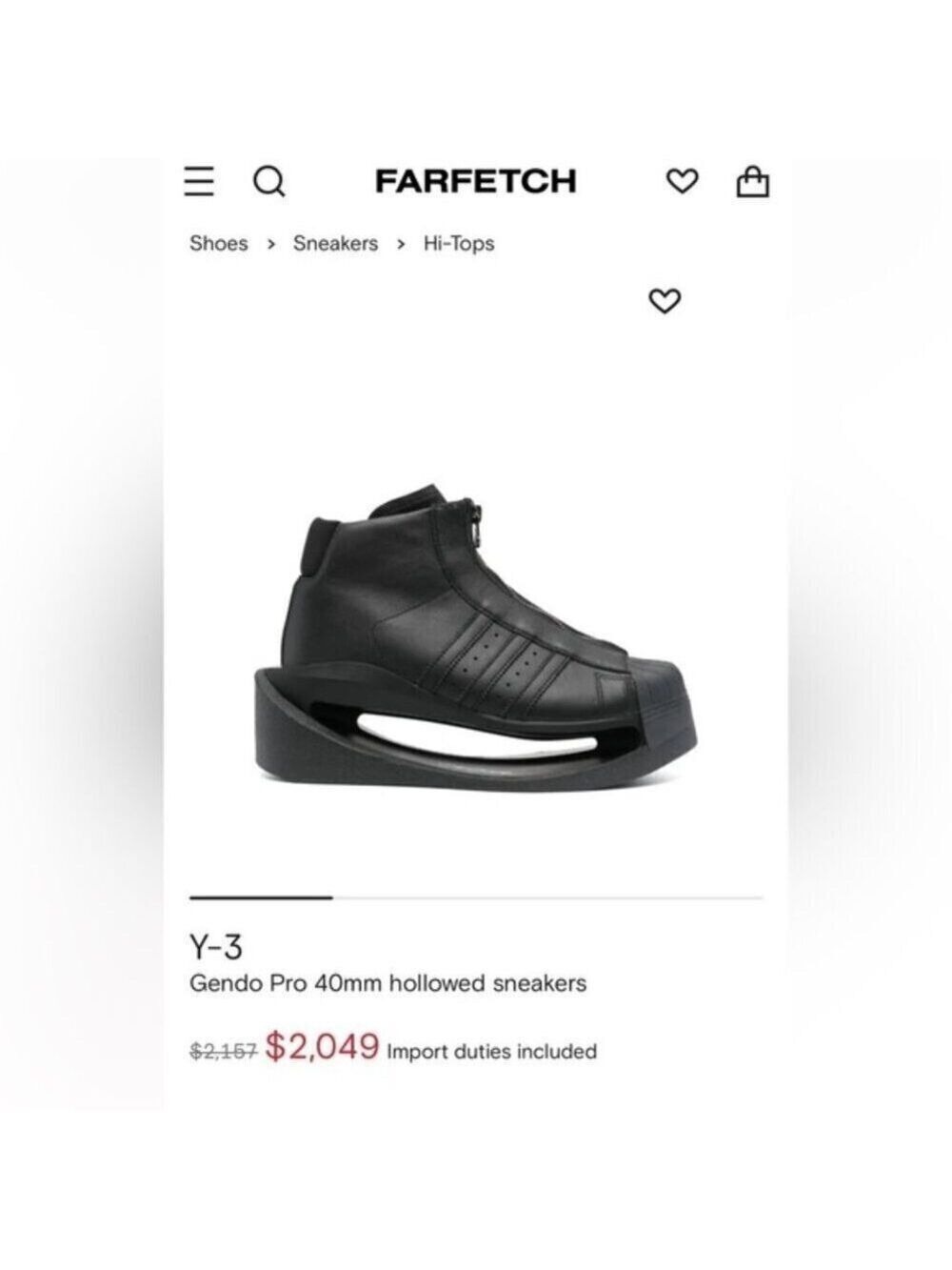 Adidas x Yohji Yamamoto Y-3 Gendo Pro Sneakers - Picture 2 of 16